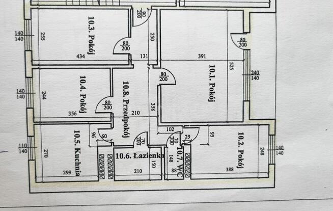 4 POKOJE, BALKON - I PIĘTRO CENTRUM - ROZKŁADOWE