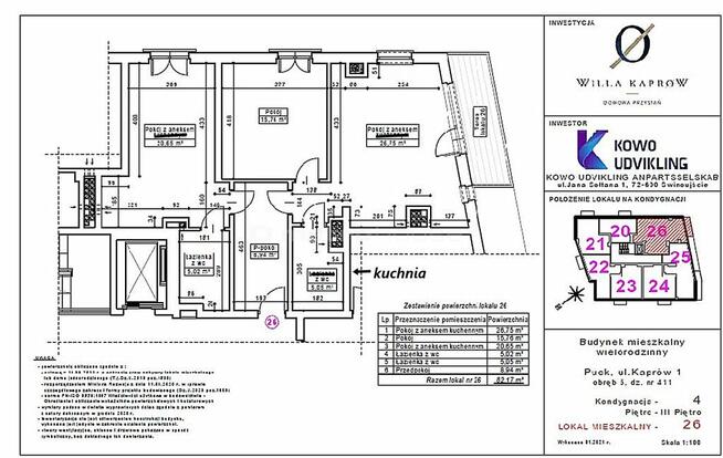 Apartament o powierzchni 82 m² nad morzem - Puck