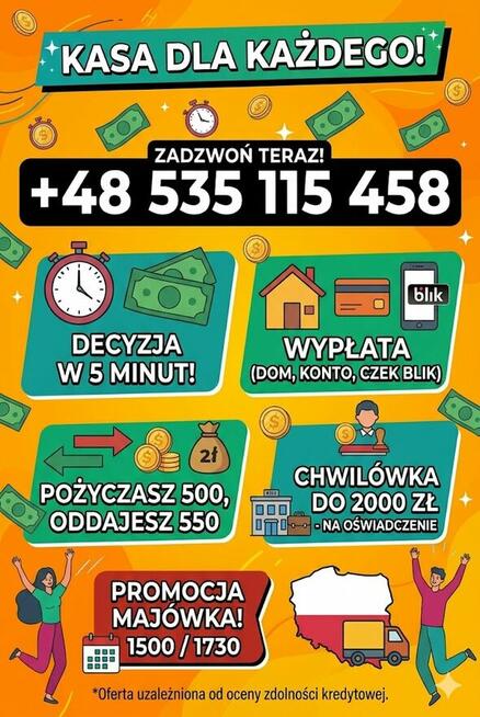 Gotówka od ręki – Decyzja w 5 minut! Pożyczki dla każdego