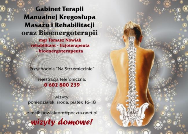 masaż, biomasaż, terapia manual. kręgosłupa,