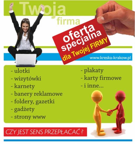 DRUK ULOTEK, WIZYTÓWEK, BANERY, REKLAMY, PROJEKTY
