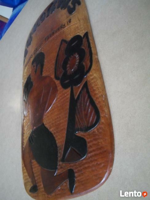 Obrazek z drewna z wodnikiem