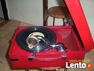 Patefon walizkowy z lat 30 nakręcany korba sprawny