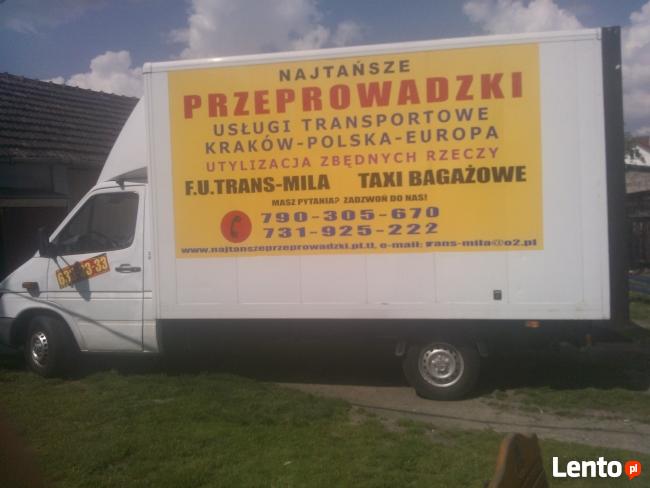 Najtańsze przeprowadzki Kraków Trans-Mila Tani transport