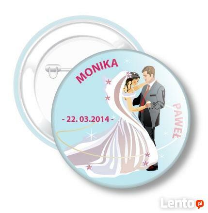 Przypinki ślubne - Przypinki weselne znaczki !