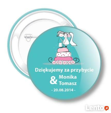 Przypinki ślubne - Przypinki weselne znaczki !