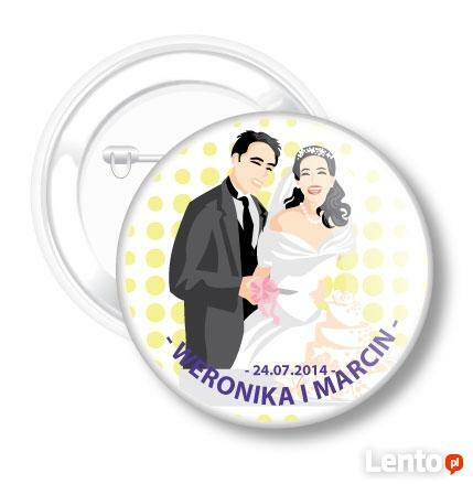 Przypinki ślubne - Przypinki weselne znaczki !