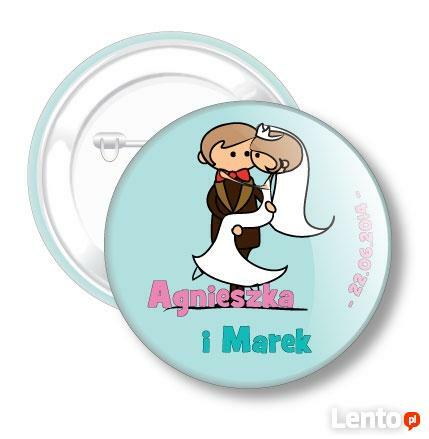 Przypinki ślubne - Przypinki weselne znaczki !