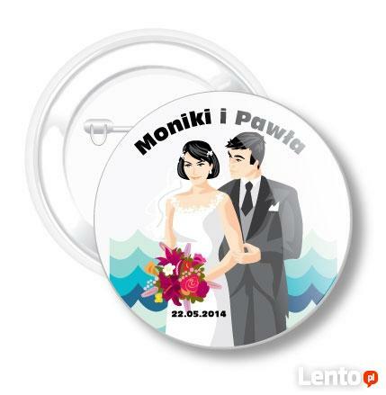 Przypinki ślubne - Przypinki weselne znaczki !