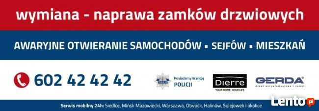 MONTAŻ ZAMKÓW DO DRZWI OTWOCK 602 42 42 42