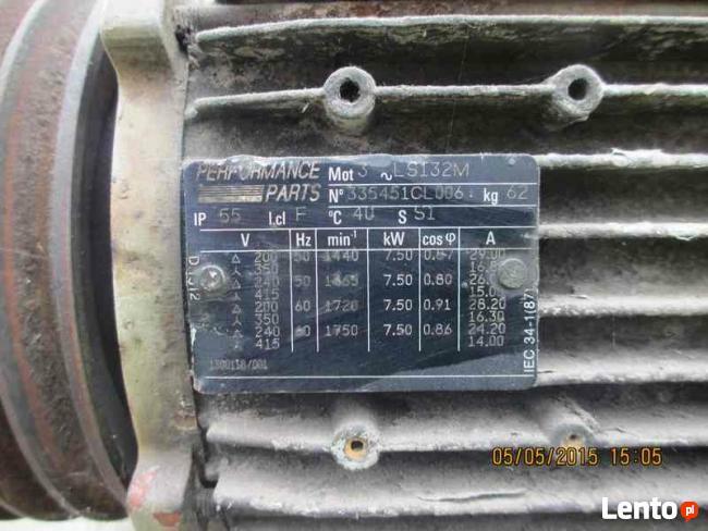 3x Silnik elektryczny 3 fazy moc 6,6 i 7,5 kw