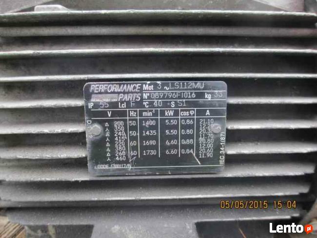 3x Silnik elektryczny 3 fazy moc 6,6 i 7,5 kw