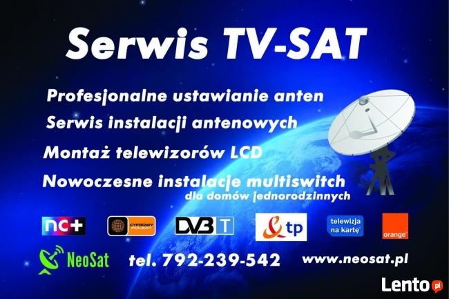 Anteny SATELITARNE DVBT montaż, ustawienie, Zawiercie Łazy