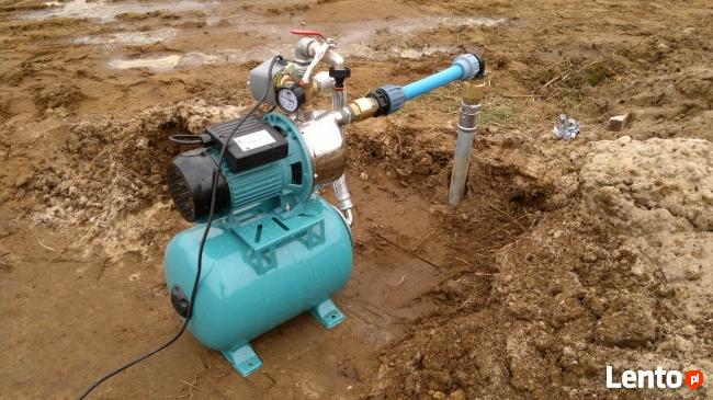 Studnie abisyńskie, podłączenia hydroforów i pomp;