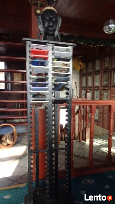 Drewniany stojak na płyty CD/DVD styl kolonialny Afrykański