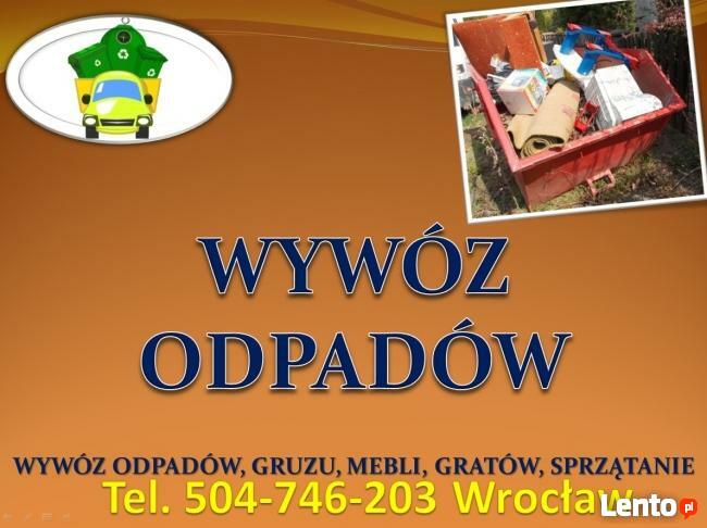 Wywóz odpadów, Wrocław z remontu, z budowy, odpady,