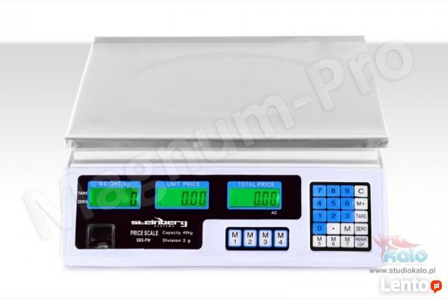 Elektroniczna waga 40kg sklepowa kalkulacyjna LCD akumulator