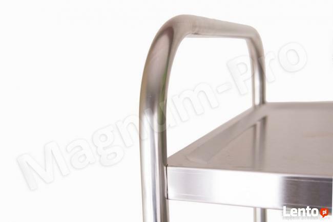 Wózek kelnerski hotelowy 5 półek hamulce stal nierdzewna