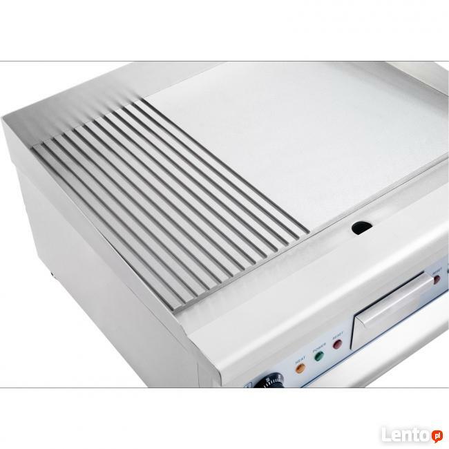 Podwójny grill płyta grillowa ryflowana/gładka 60cm