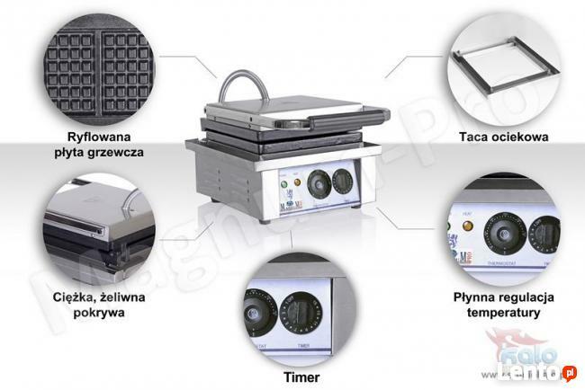 Gofrownica gofry klasyczne belgijskie kratka 2000 W