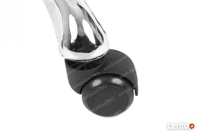 Fotel krzesło siodłowe z oparciem białe obrotowe