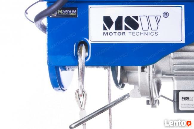 Dźwig budowlany warsztatowy udźwig 800 kg wciągarka linowa