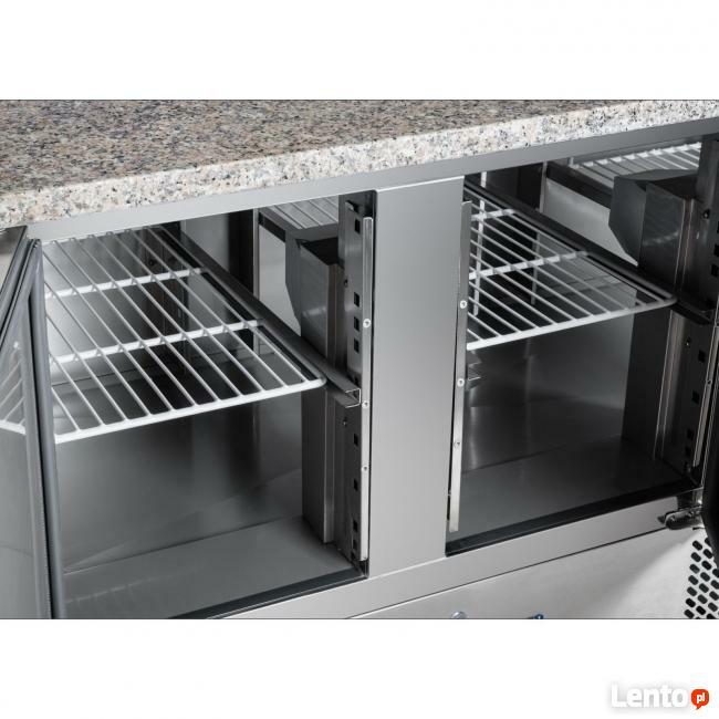 Stół chłodniczy 137x70cm granit nadstawka lodówka