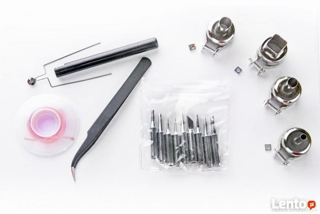 Profesjonalna stacja lutownicza kolby HOT AIR Akcesoria