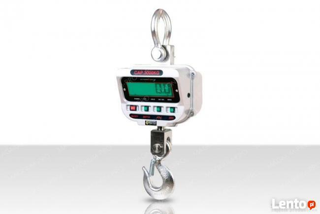 Waga przemysłowa hakowa 3 tony pilot LCD