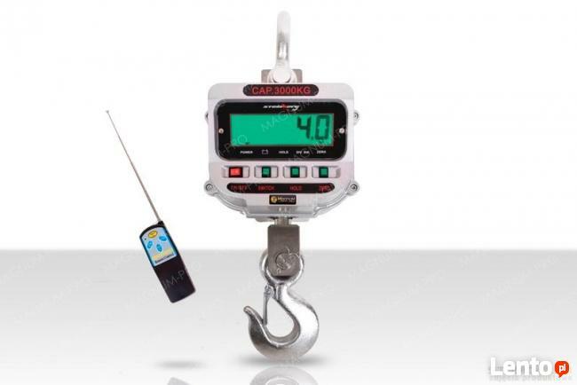 Waga przemysłowa hakowa 3 tony pilot LCD
