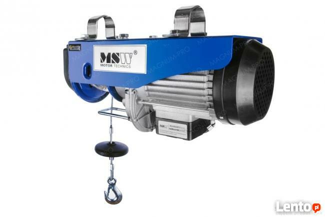 Dźwig warsztatowy linowy, wciągarka, udźwig 250 kg