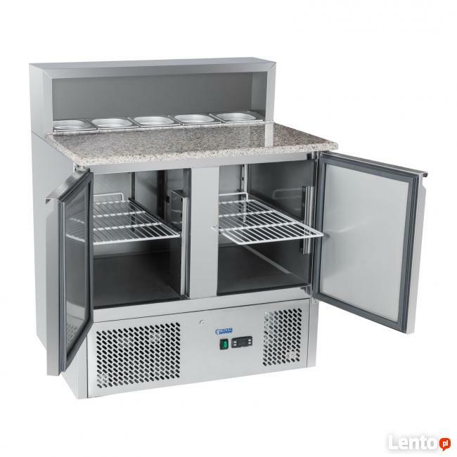 Stół chłodniczy do pizzy granitowy blat nadstawka lodówka