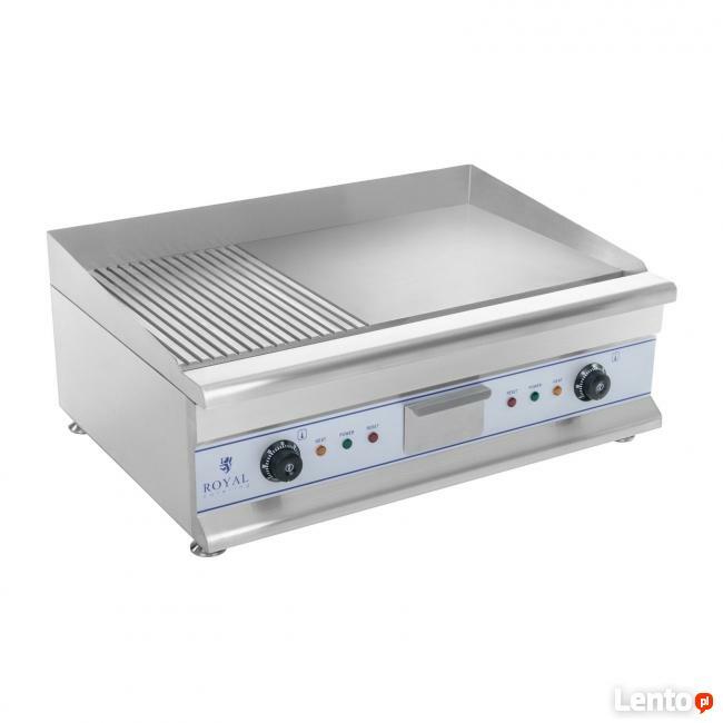 Grill podwójny duży ryflowany / gładki 75cm 2x3200W