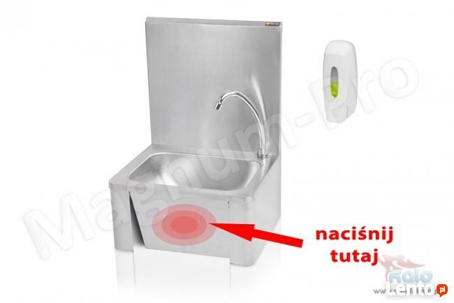Umywalka bezdotykowa włączana kolanem, gastronomiczna