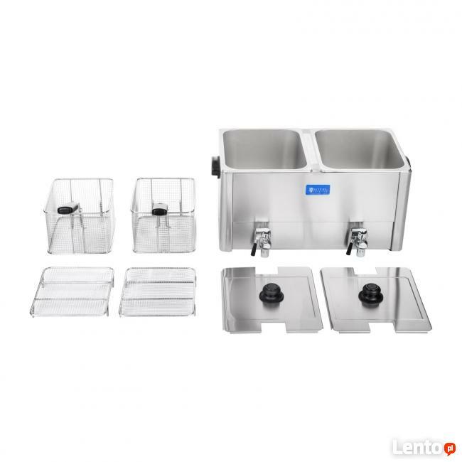 Podwójna frytownica 2x13L termostat E.G.O. kranik spustowy