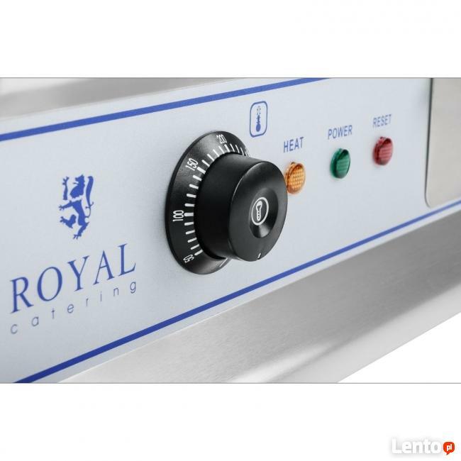 Grill podwójny duży ryflowany / gładki 75cm 2x3200W