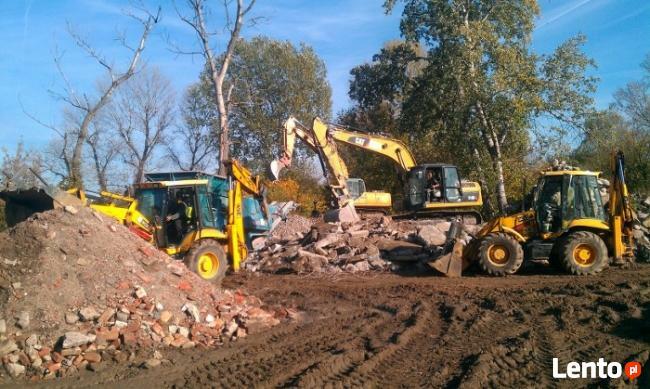 Usługi koparkami, roboty ziemne, rozbiórki i wyburzenia.