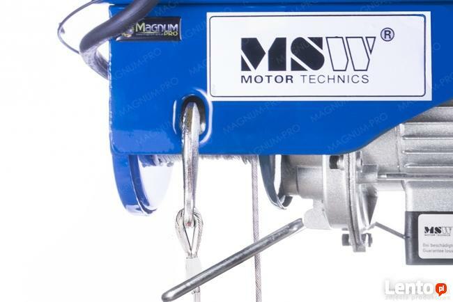 Wciągarka linowa + elektryczna suwnica 990kg wyciągarka