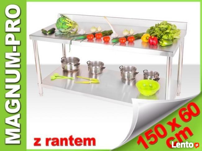 Stół gastronomiczny 150X60 cm blat roboczy z rantem