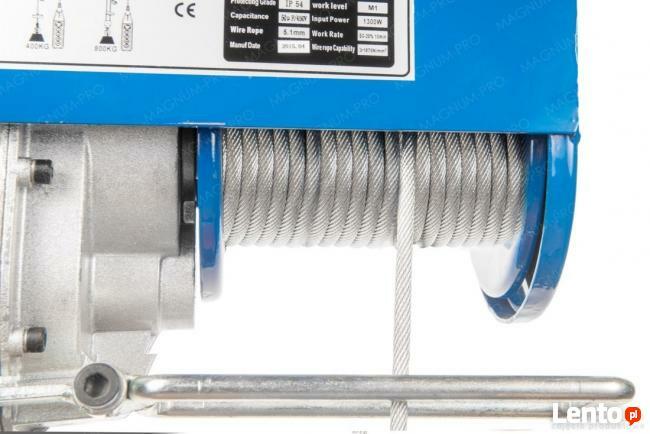 Dźwig przemysłowy wciągarka + elektryczna suwnica 300kg