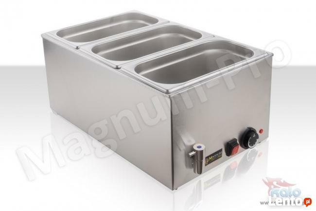 Bufet grzewczy Bain marie bemar 3 x 1/3 GN kranik spustowy