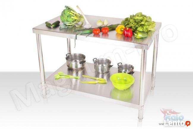 Stół gastronomiczny blat roboczy 120x70 cm z półką