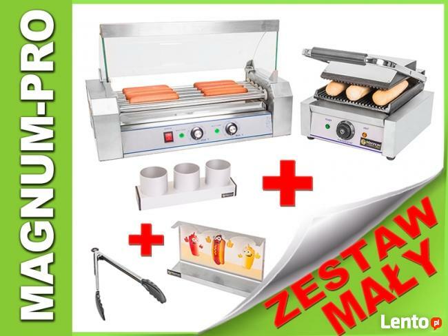 Zestaw do hot dogów mały podgrzewacz + grill + akcesoria