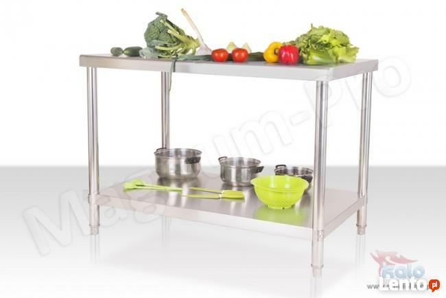 Stół gastronomiczny blat roboczy 120x70 cm z półką