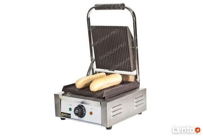 Grill kontaktowy opiekacz do bułek pojedynczy na 2 bułki