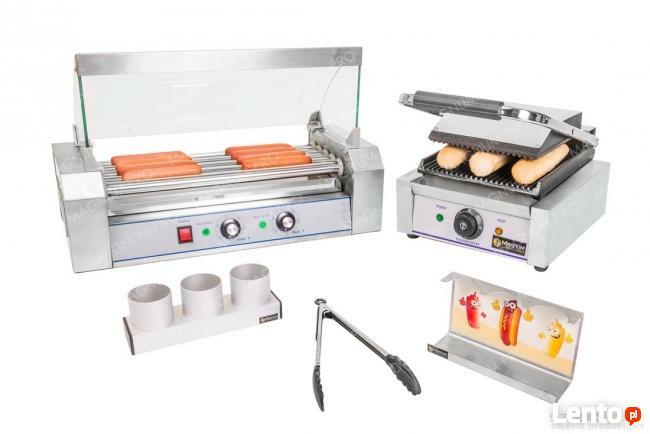 Zestaw do hot dogów mały podgrzewacz + grill + akcesoria