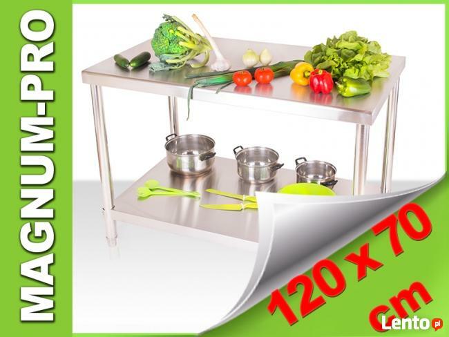 Stół gastronomiczny blat roboczy 120x70 cm z półką