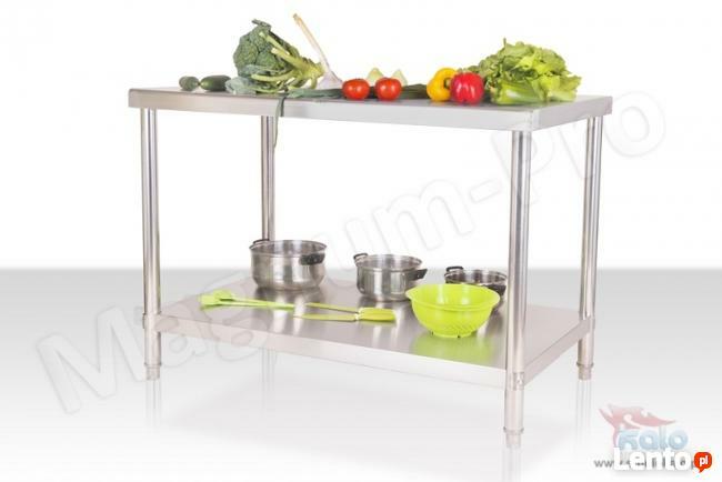 Gastronomiczny stół roboczy 100x70 cm blat z półką