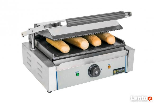 Grill kontaktowy opiekacz do bułek gładki/ryflowany