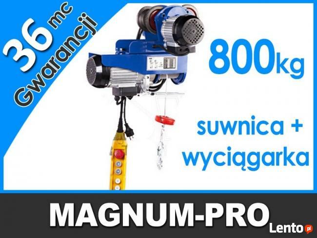 Wciągarka linowa + elektryczna suwnica 800kg wyciągarka